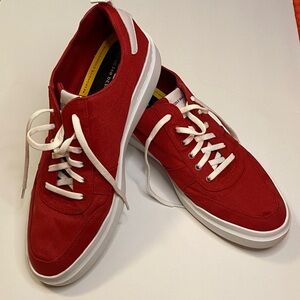 Cole Haan Mens Red Sneakers with White Accents
